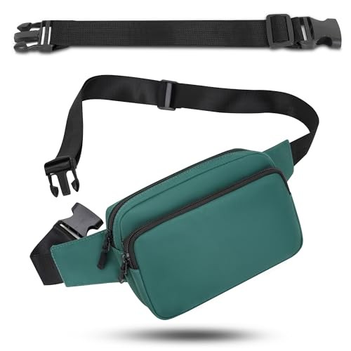 IHIGOGOFA Green Bumbag Waist Fanny Pack with 30cm Extended Belt