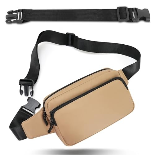 IHIGOGOFA Khaki Bumbag Waist Fanny Pack with Extended Belt