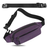 IHIGOGOFA Purple Bumbag Waist Fanny Pack with 30cm Extended Belt