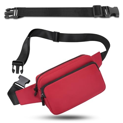 IHIGOGOFA Red Bum Bag with Extended Belt