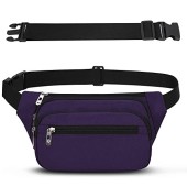 IHIGOGOFA Purple Bumbag Waist Fanny Pack with Extended Belt