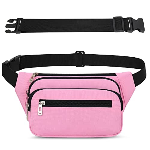 IHIGOGOFA Pink Bumbag Waist Fanny Pack with Extended Belt