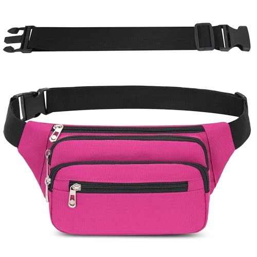 IHIGOGOFA Rose Red Bumbag Waist Fanny Pack with Extended Belt