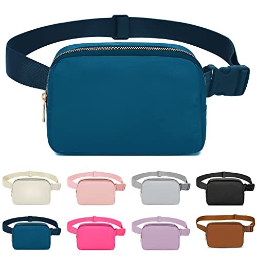 Invool Bum Bag, Adjustable Crossbody Waist Pack, Bule