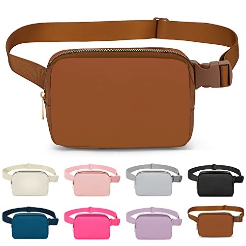 Invool Brown Bum Bag, Adjustable Crossbody Fanny Pack