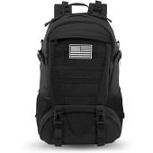 Jueachy 30L Military Tactical Backpack, US Flag Black