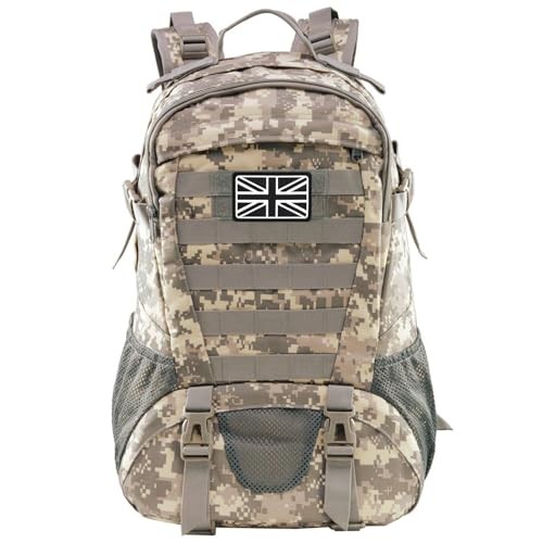 Jueachy 30L Military Tactical Backpack, ACU-type Camouflage, Molle, Waterproof