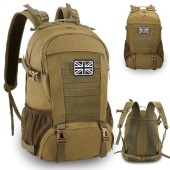 Jueachy 35L Military Tactical Backpack, Khaki, Molle Waterproof Rucksack