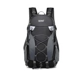 Kono Waterproof Hiking Backpack, 40L with Rain Cover, Black