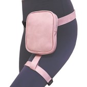 Larswon Pink PU Leather Leg Harness Thigh Bag, Size S