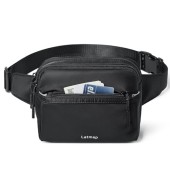 LATMAP 3L Fanny Pack Waist Bag with 4 Zipper Pockets, Black 1039