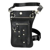 Le'aokuu genuine leather messenger bag, 2141 Ba-black