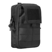 LefRight tactical MOLLE mobile phone belt pouch, large, black