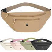 Mayoii Lightweight Bum Bag for Travel, Sport and Hiking, Khaki, One Size