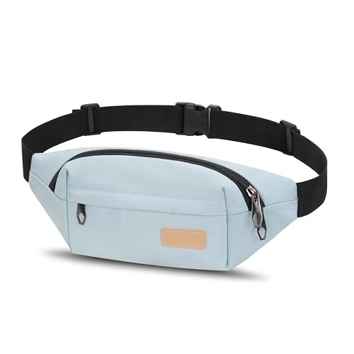 YINGLANG Lightweight Bumbag Waist Fanny Pack, Water Resistant, Multiple Pockets, Mint Green