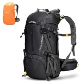 Lixada 50L Waterproof Lightweight Hiking Backpack with Rain Cover, Black