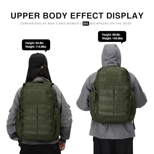 Mardingtop 25L Military Tactical Backpack, Army Green-5