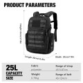 Mardingtop 25L Tactical Backpack, Black