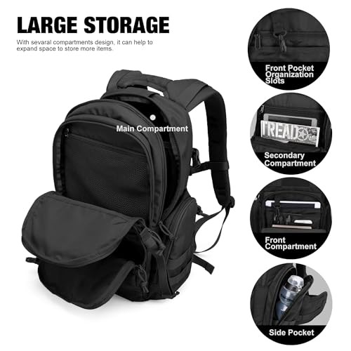 Mardingtop 25L Tactical Backpack, Black-3