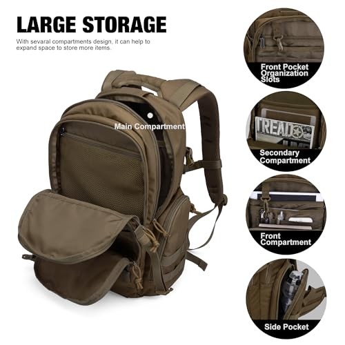 Mardingtop 25L Tactical Backpack, Khaki-3