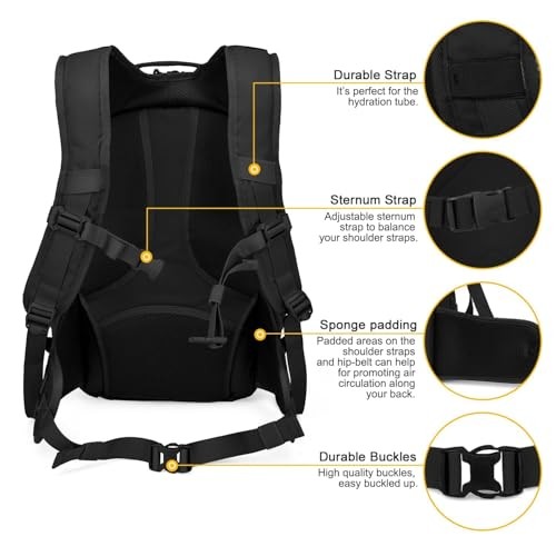 Mardingtop 28L Tactical Backpack, Black-5