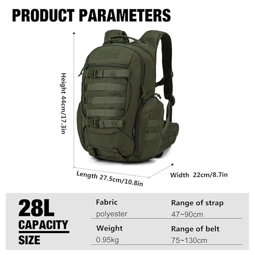 Mardingtop 28L Military Tactical Backpack, Armygreen-1