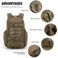 Mardingtop 28L Tactical Backpack, Khaki, with Molle System