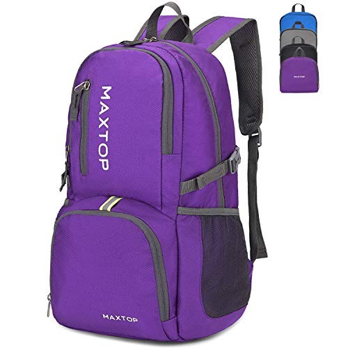MAXTOP 30L Packable Foldable Backpack, Purple