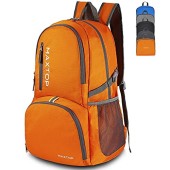 MAXTOP 40L Ultra Lightweight Packable Foldable Backpack, Orange