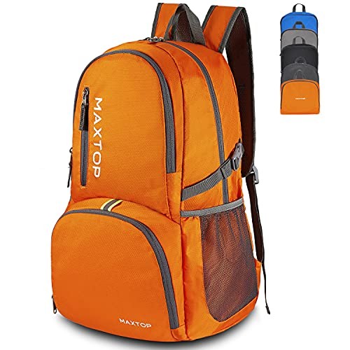 MAXTOP 40L Ultra Lightweight Packable Foldable Backpack, Orange