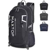MAXTOP 40L Ultra Lightweight Packable Backpack, Black, 40 L (Without Wet Pocket)