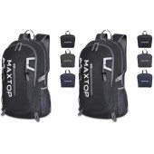 MAXTOP 40L Packable Backpack, Black, Pack of 2