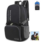 MAXTOP 50L Ultra Lightweight Packable Backpack with Wet Pocket, Black