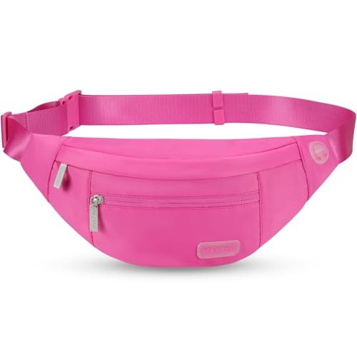 MAXTOP Large Waist Fanny Pack Running Belt, Rose Red