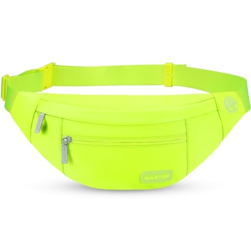 MAXTOP Large Waist Fanny Pack Running Belt, Neno Green