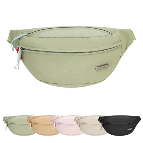 Mayoii Lightweight Bum Bag, Water Resistant Fanny Pack, Green, One Size