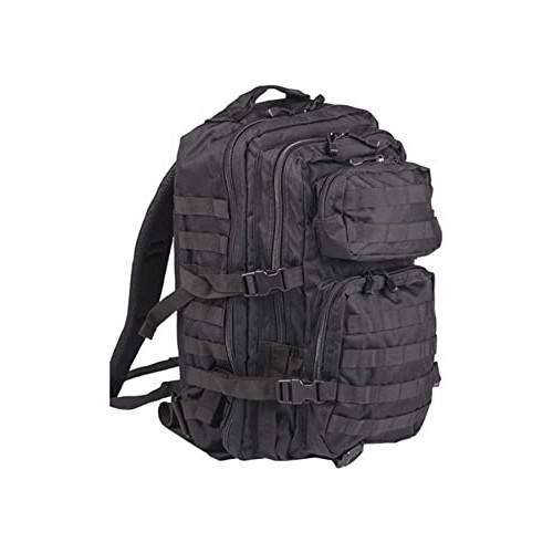 Mil-Tec MOLLE Tactical Assault Backpack, 20 Litre, Black, Size S