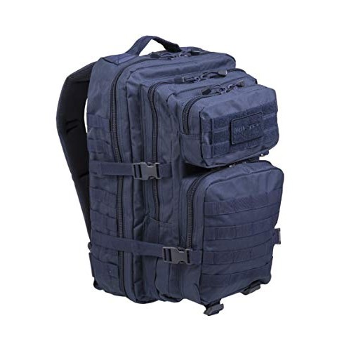 Mil-Tec MOLLE Tactical Assault Backpack, 36 Litre, Dark Blue, Large