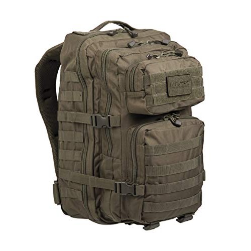 Mil-Tec MOLLE Tactical Assault Backpack, Large 36 Litre, Olive, Size L