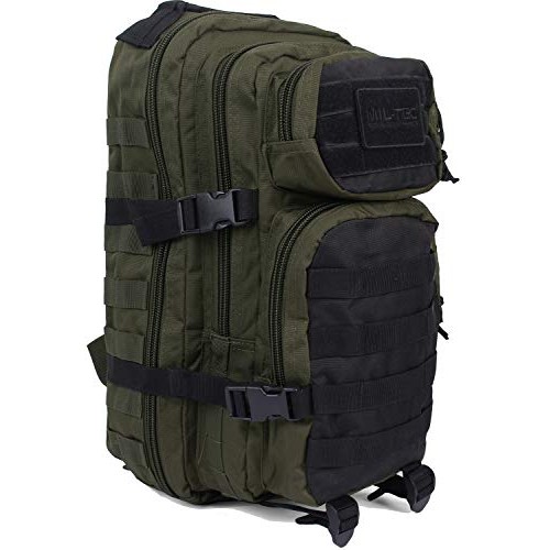 Mil-Tec US Assault Pack Backpack, Small, Green Black, Standard Size