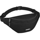 MOCOCITO Black Bum Bag Fanny Pack with 3 Zip Pockets