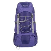 Mountain Warehouse Peru 55L Backpack with Compression Straps and Rain Cover, Purple