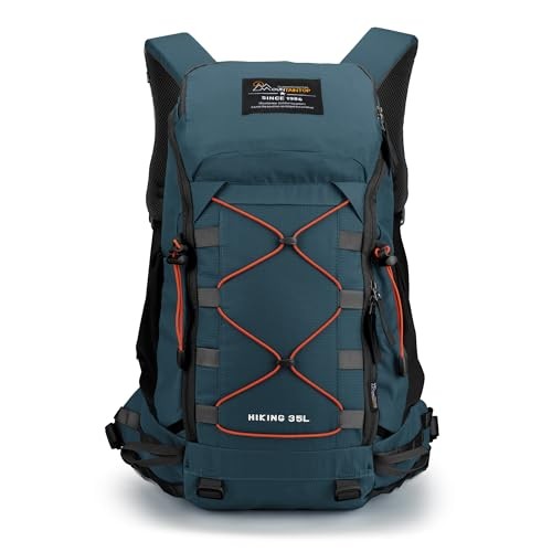 MOUNTAINTOP 35L Unisex Hiking Backpack, Baby Blue