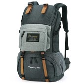 MOUNTAINTOP 40L Water-Resistant Hiking Backpack, Dark Grey