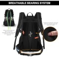 MOUNTAINTOP 40L Hiking Backpack, Water-Resistant Trekking Rucksack, 55 x 35 x 25 cm, 40l-black Blue