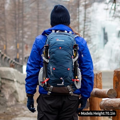 MOUNTAINTOP 40L Hiking Backpack, Blue Orange, 55 x 35 x 25 cm-7