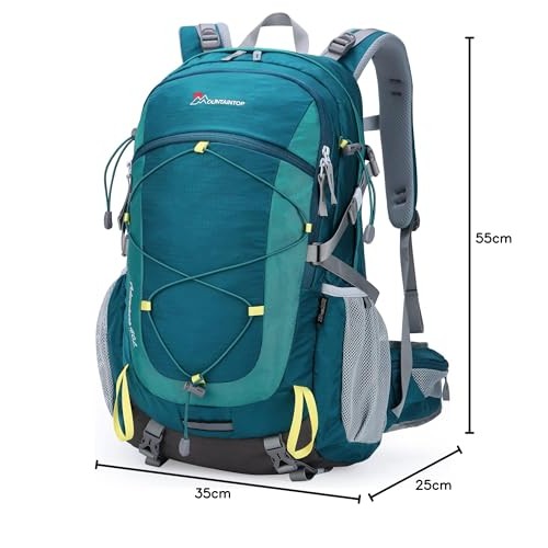 MOUNTAINTOP 40L Hiking Backpack, Turquoise, 55 x 35 x 25 cm-7