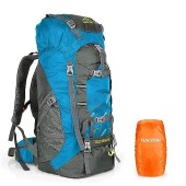 NACATIN 60L Hiking Backpack Rucksack, Blue