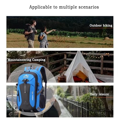 Nircho 40L Hiking Backpack, Lightweight Breathable Trekking Rucksack, Blue-5