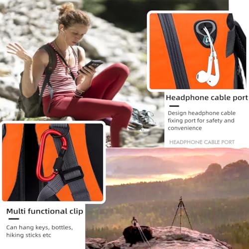 Nircho 40L Hiking Backpack, Lightweight Breathable Trekking Rucksack, Orange-4